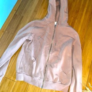 H&M Light-Pink Zip-up hoodie, Size Medium